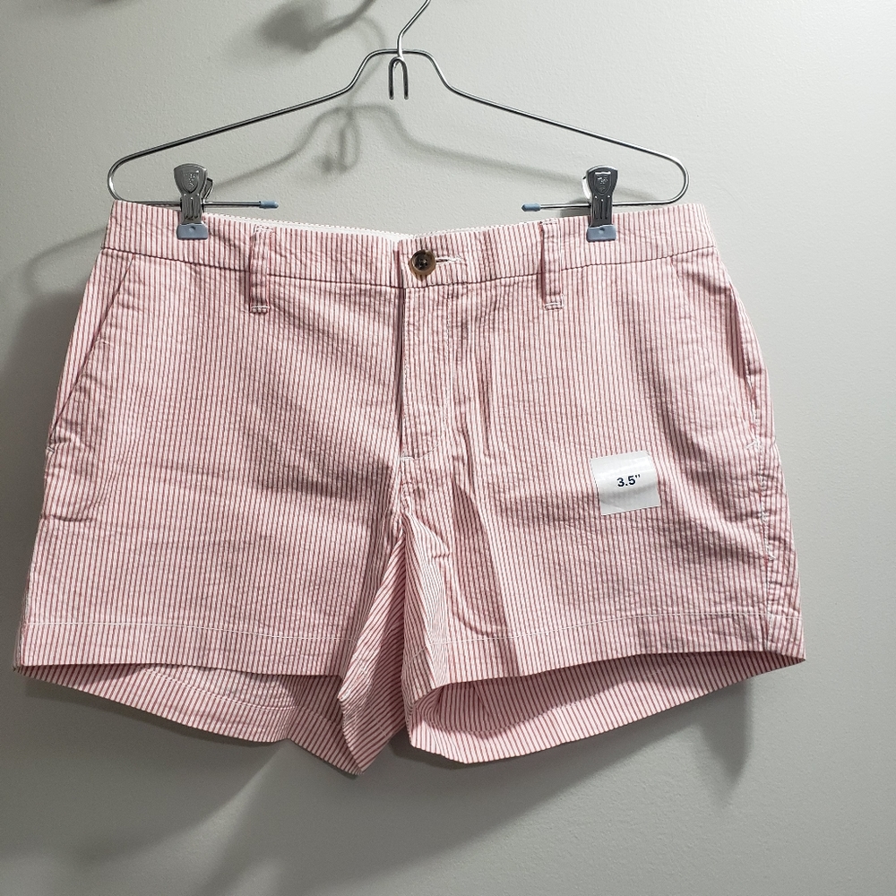 Old Navy "Every Day Short" High Waisted Pinstripe Chino Shorts, Size 8 NWOT - Picture 2 of 9